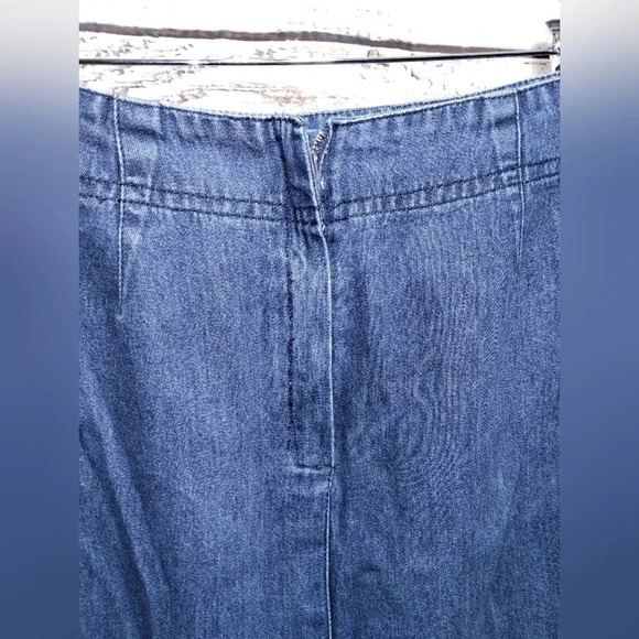 Vanderbilt Denim‎ Maxi Skirt Medium Blue size 12 Patchwork Y2K - Picture 4 of 6